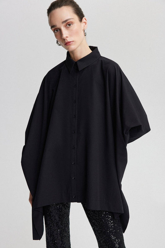 Camicia oversize con dettaglio nastro