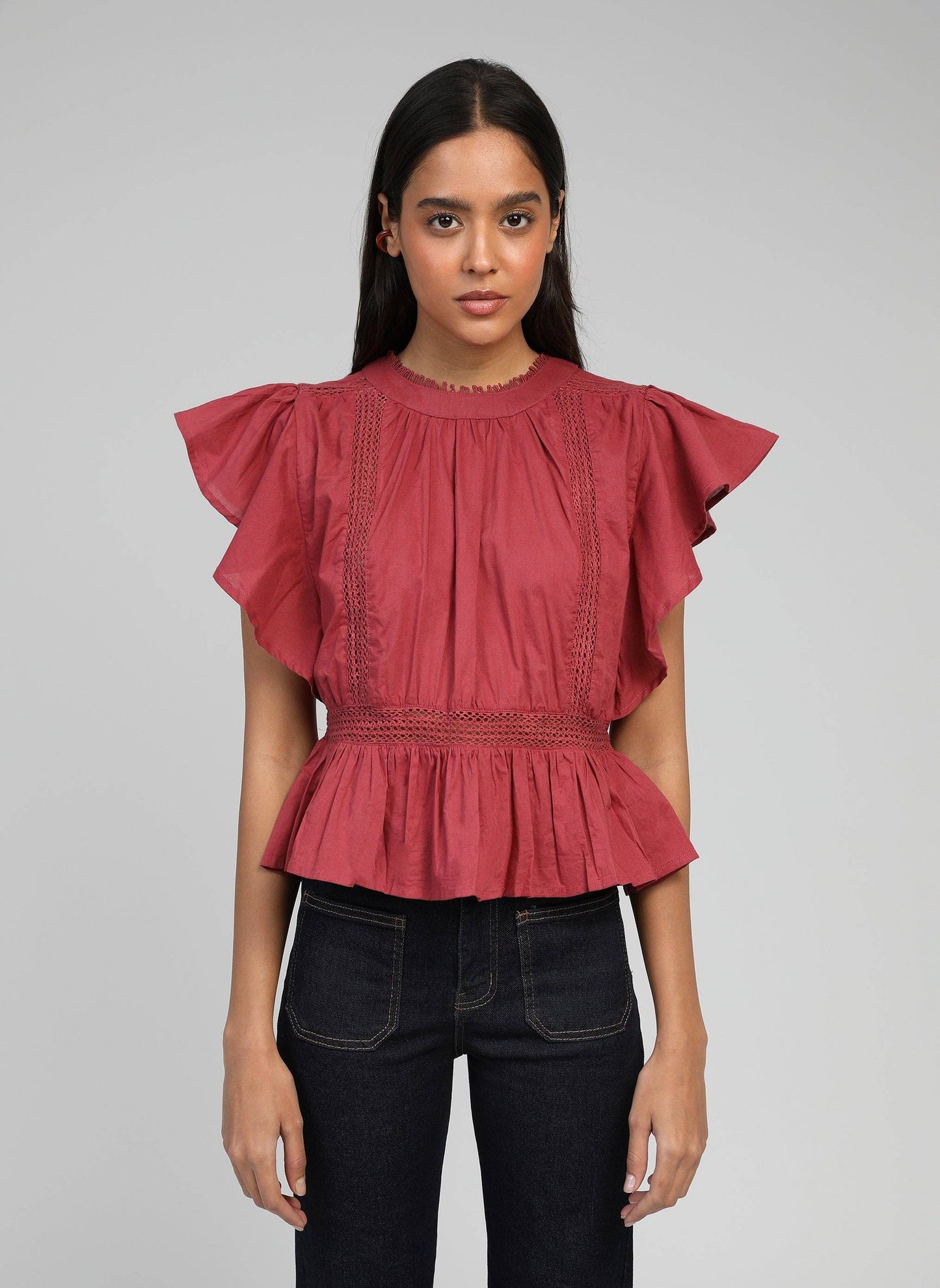 Blusa SaleK color ciliegia