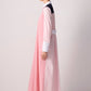 Abito camicia maxi bicolore a righe in cotone misto