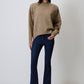 Maglione in maglia imbottito oversize beige mélange