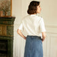 Gonna di jeans Jeannette a taglio dritto con tasche frontali
