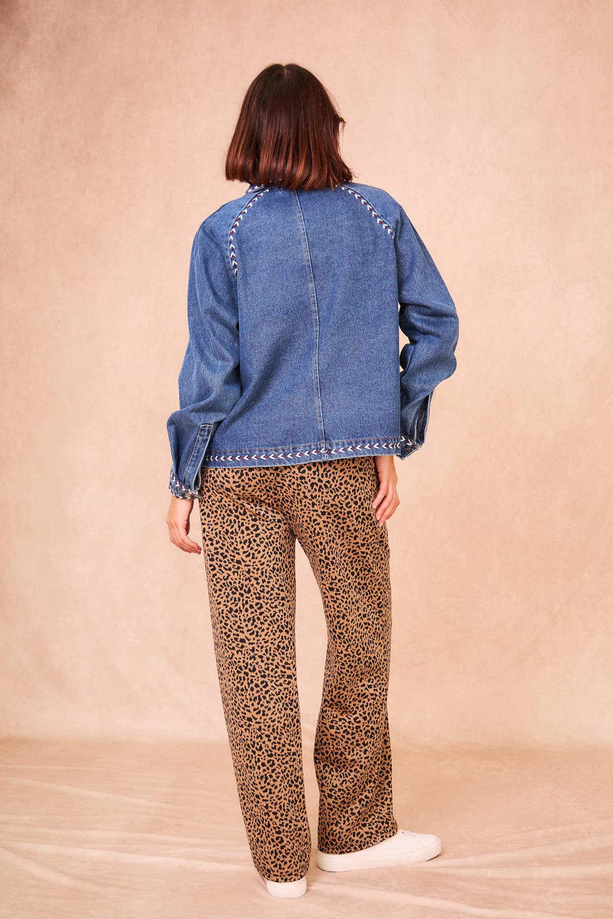 Giacca in denim ricamata Valena
