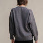 Maglione girocollo oversize effetto tweed