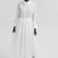 Gonna maxi in tulle a strati bianca con vita elastica