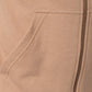 Felpa con cappuccio e zip in maglia piqué color tortora Satoru