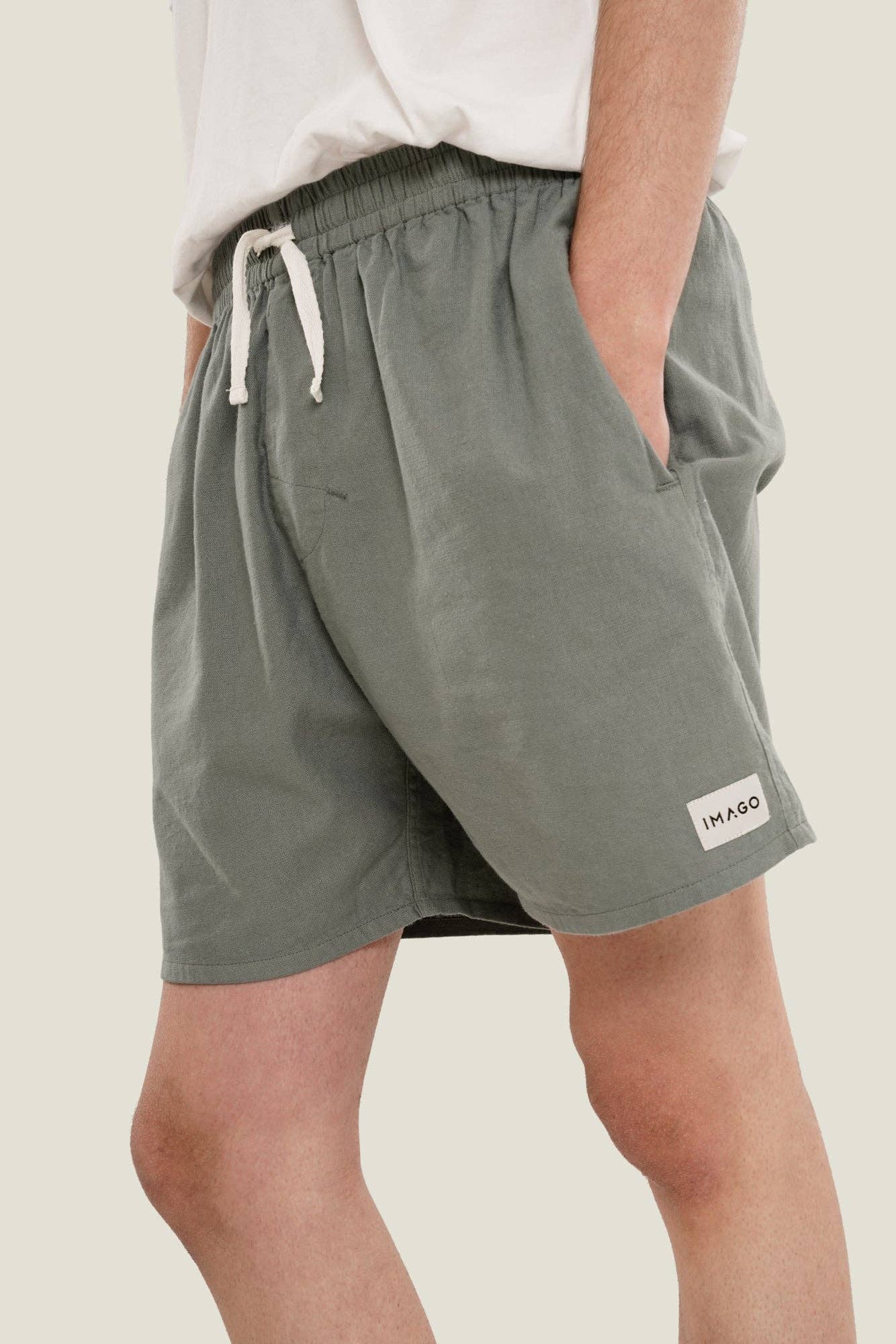 Pantaloncini unisex in cotone e lino Agave