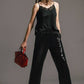 Pantaloni a palazzo con paillettes