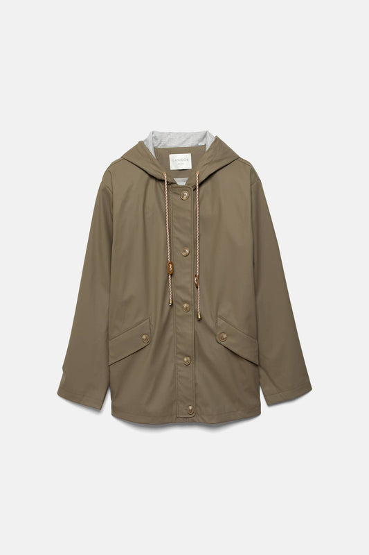 Parka con cappuccio e coulisse