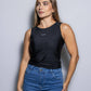Top nero antimacchia in lycra