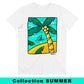 T-shirt Unisex da Spiaggia in Cotone Biologico con Grafica Estiva
