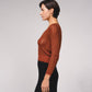 Maglione corto all’uncinetto con lurex