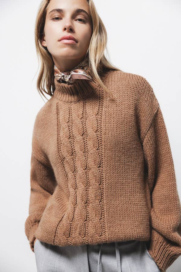 Maglione a maglia strutturata