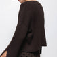 Cardigan a coste in maglia con bottoni