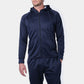 Giacca tuta uomo con cappuccio e zip blu navy