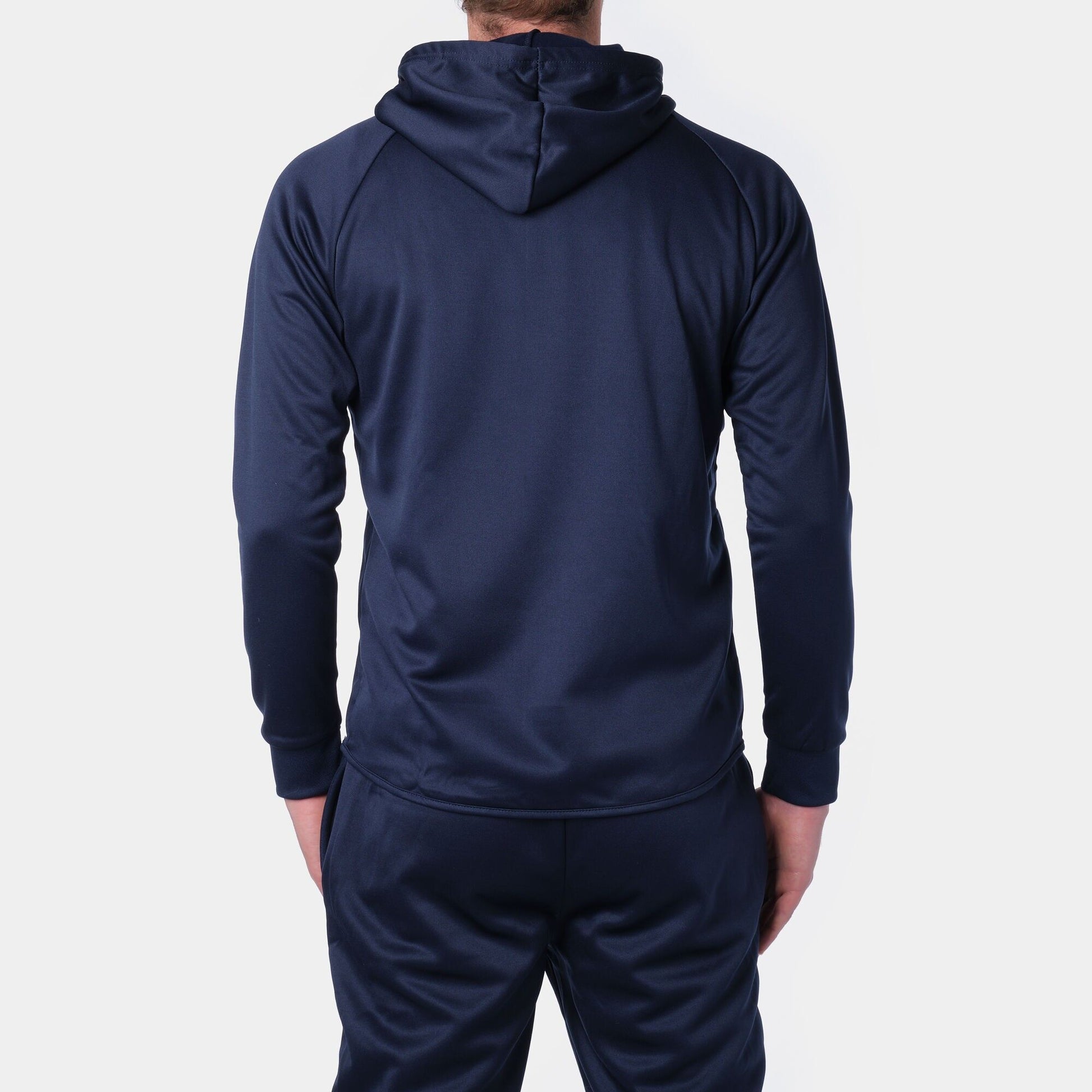 Giacca tuta uomo con cappuccio e zip blu navy
