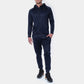 Giacca tuta uomo con cappuccio e zip blu navy