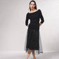Gonna midi in tulle con paillettes