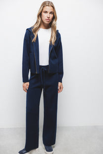 Giacca in maglia con cappuccio e zip