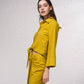 Blusa con nodo frontale e colletto a camicia