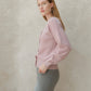 Cardigan a coste in misto cashmere minimal