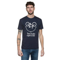 T-shirt uomo con stampa bici in cotone