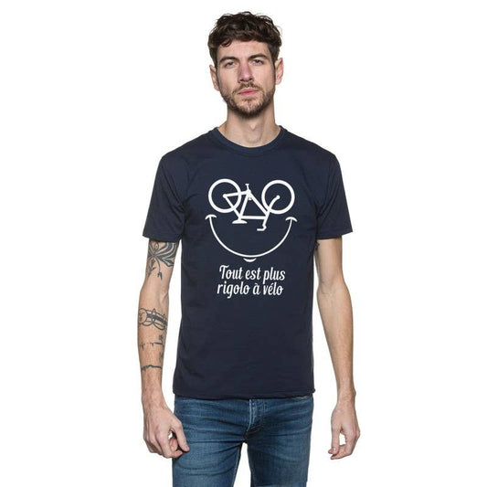T-shirt uomo con stampa bici in cotone