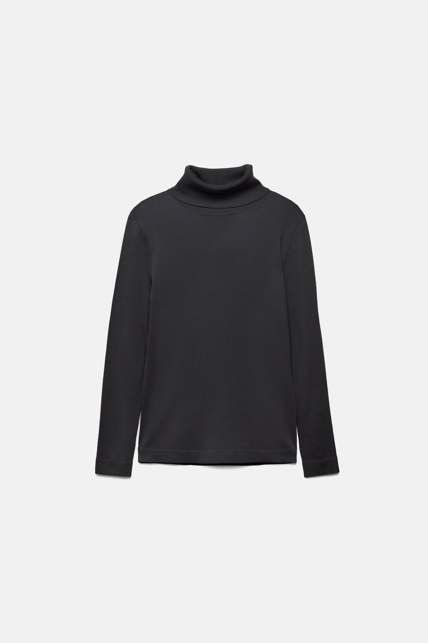 Maglione a maglia rasata con collo alto