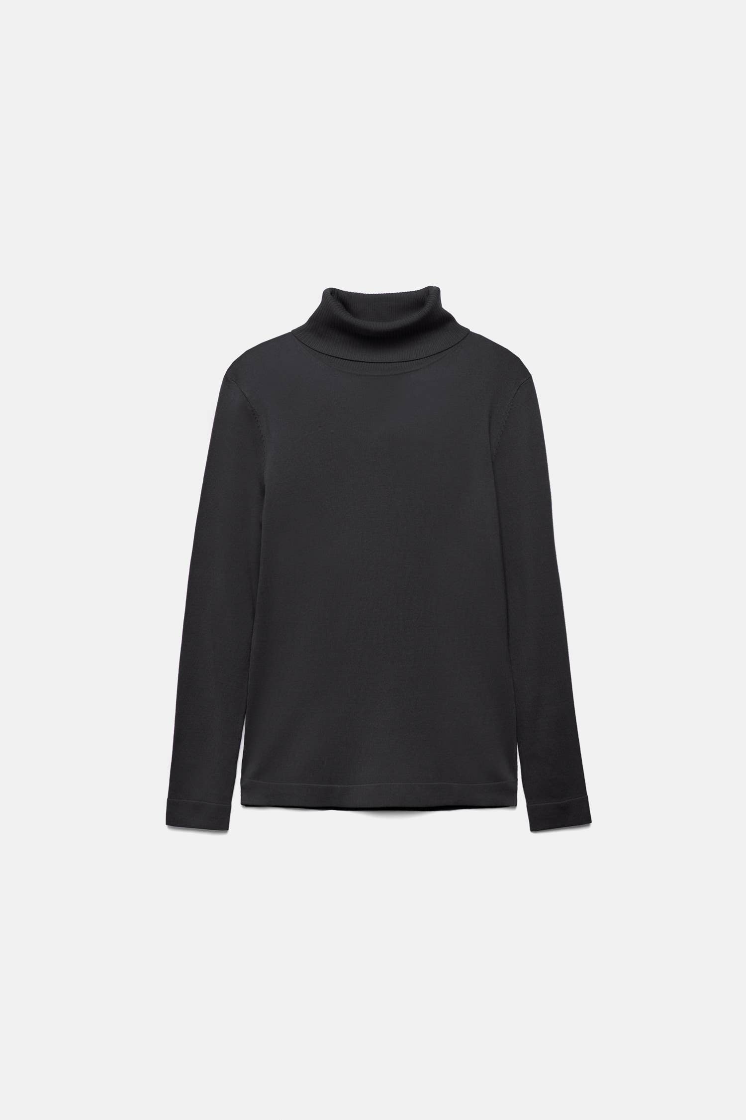 Maglione a maglia rasata con collo alto