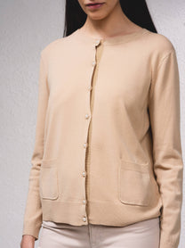 Cardigan in maglia con bottoni effetto perla
