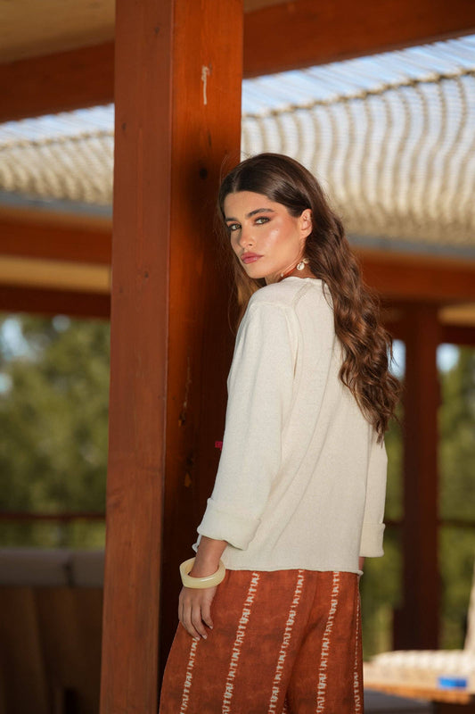 Maglia leggera donna scollo a V