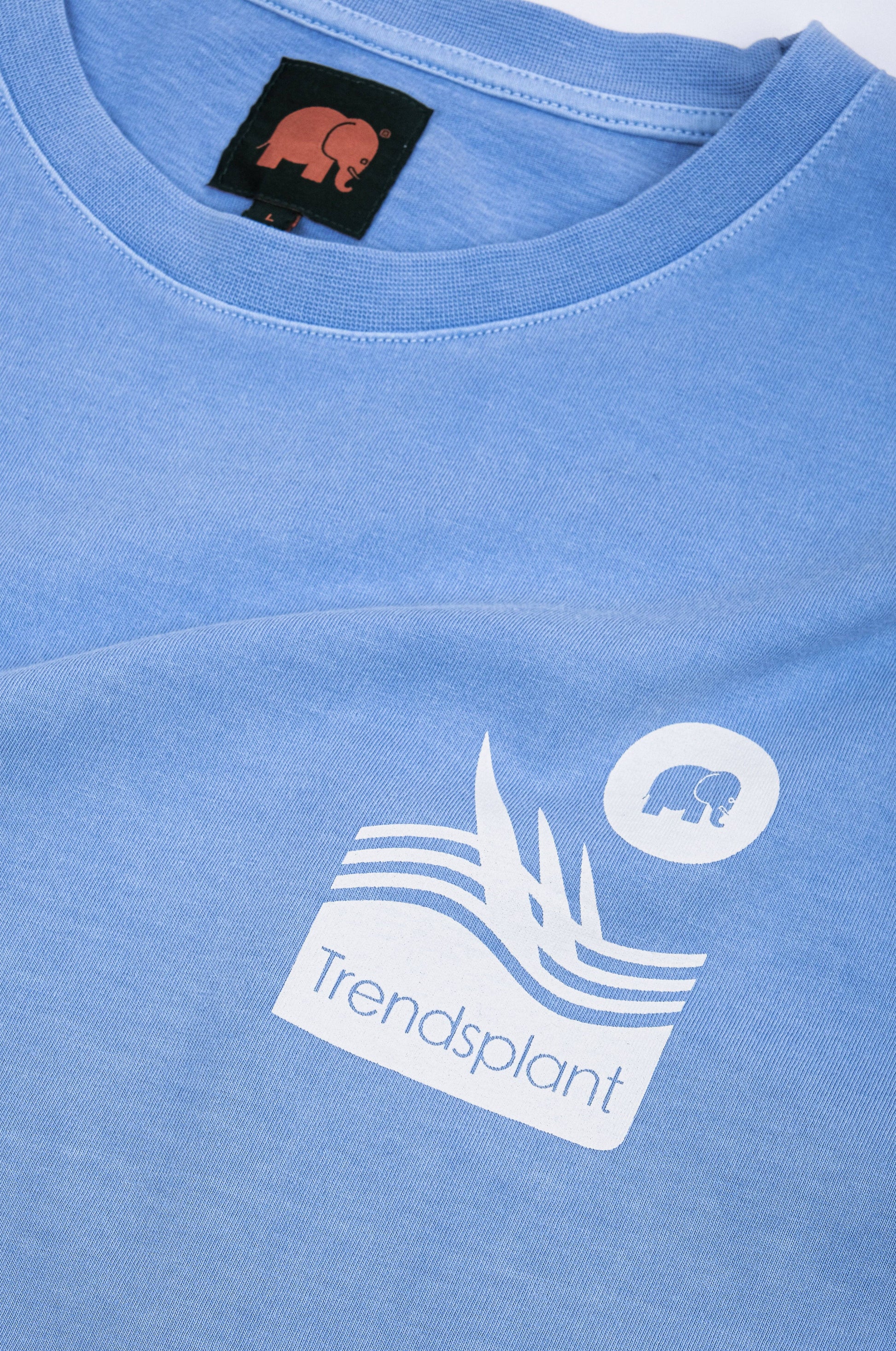 T-shirt pigmentata Tabarca Cup blu mediterraneo in cotone organico