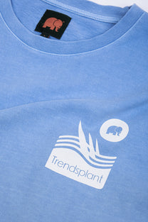 T-shirt pigmentata Tabarca Cup blu mediterraneo in cotone organico