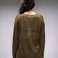 Maxi Maglia Scollo a V con Spacco Laterale in Maglia 3D