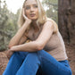 Top beige antimacchia in lycra