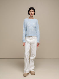 Maglione in maglia morbida con stelle