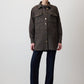 Camicia oversize a spina di pesce marrone