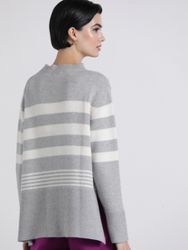 Maglia a righe in lana e cashmere
