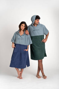 Poncho Surf Blu Tramonto in Cotone Biologico