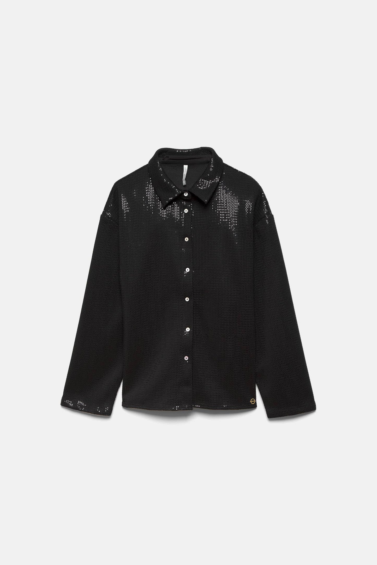 Camicia nera con paillettes