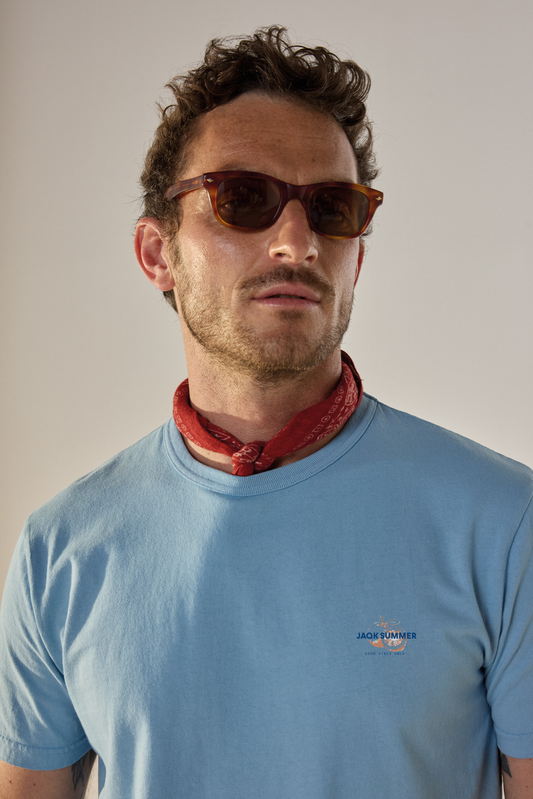 T-shirt in cotone biologico Summer Blu Charron