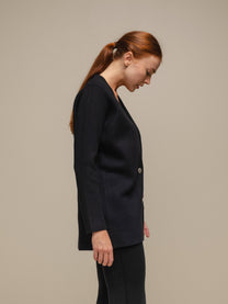 Blazer doppiopetto in maglia misto viscosa