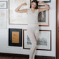 Canotta in puro cashmere con scollo a V