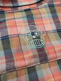 Camicia di flanella a quadri da uomo Chop Plaid rosa
