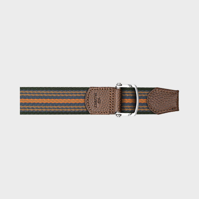 Cintura elastica multicolor con fibbia in metallo