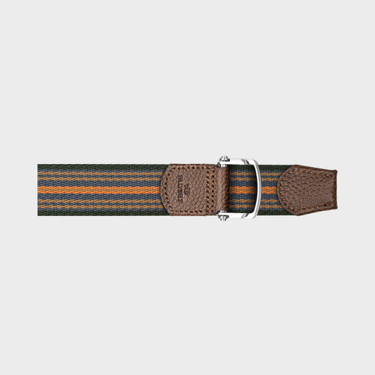 Cintura elastica multicolor con fibbia in metallo
