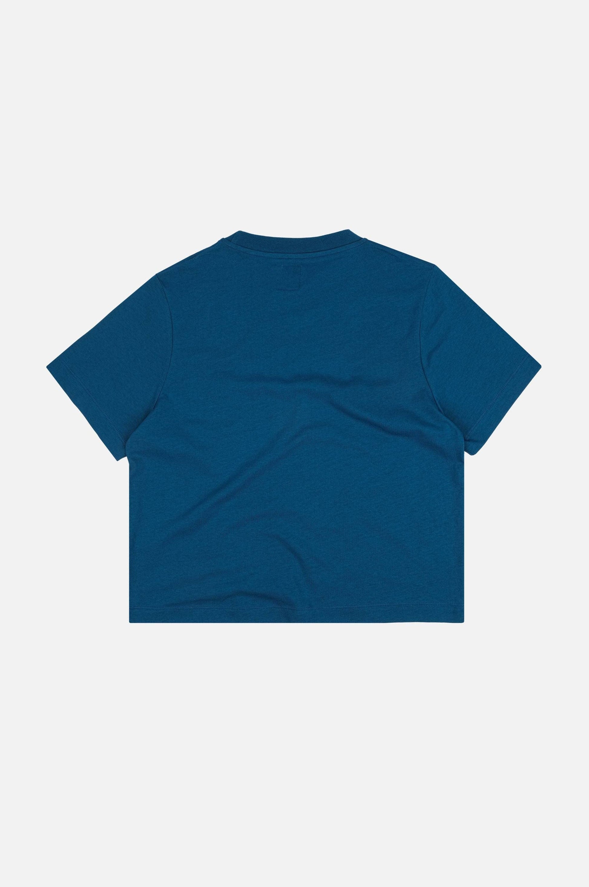 T-shirt essenziale donna in cotone biologico blu classico