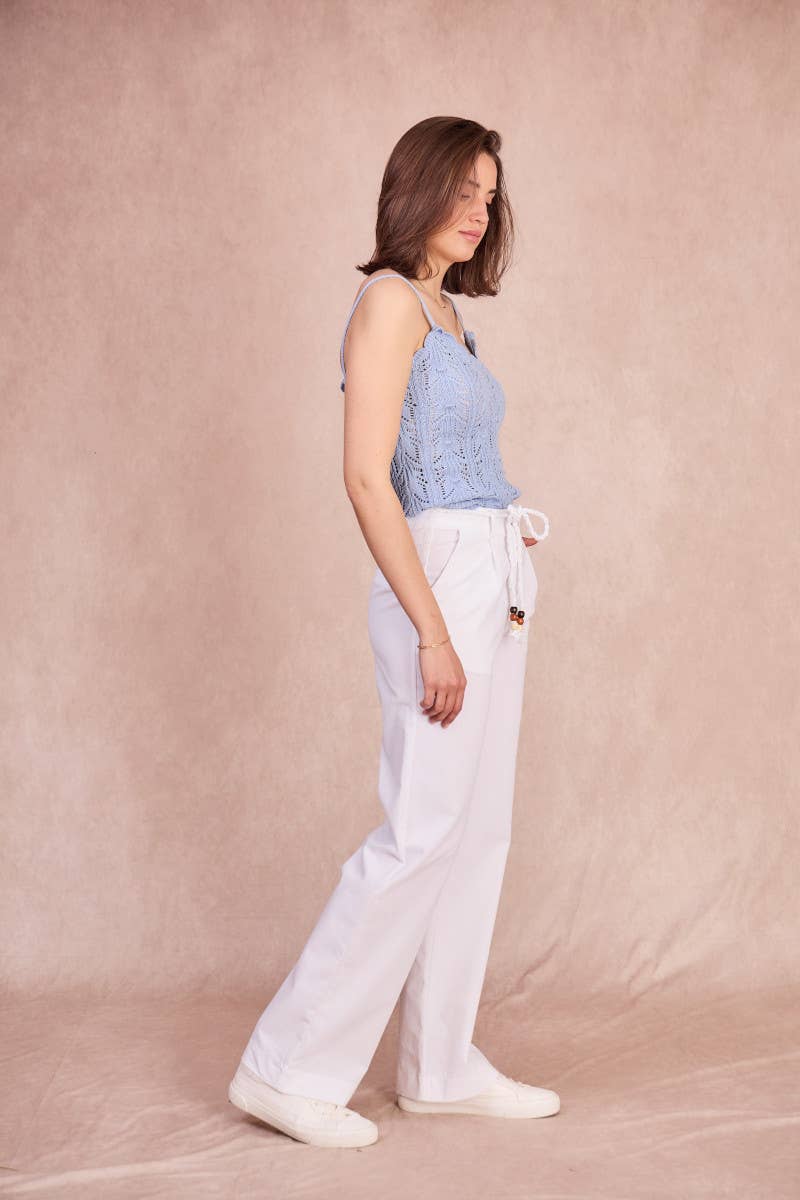 Pantaloni fluidi in cotone con coulisse Pouchka