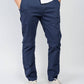 Pantaloni chino elasticizzati blu navy da uomo