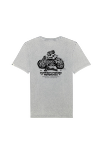 T-shirt Indian in cotone biologico con stampa moto