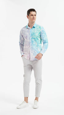 Camicia premium slim fit con stampa digitale